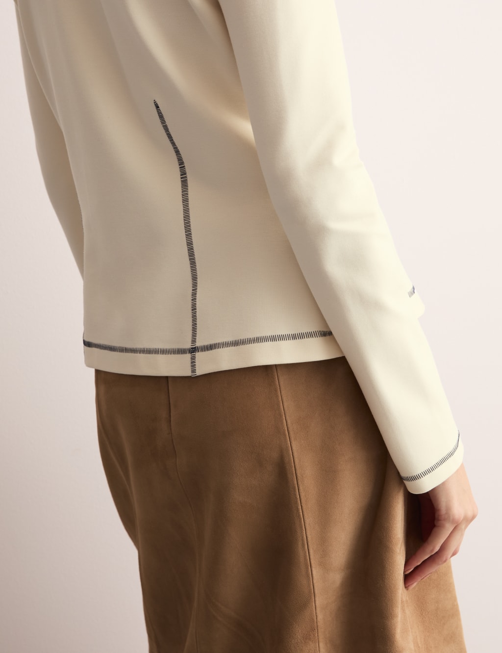 Jersey Collared Stitch Detail Shirt 5 of 7