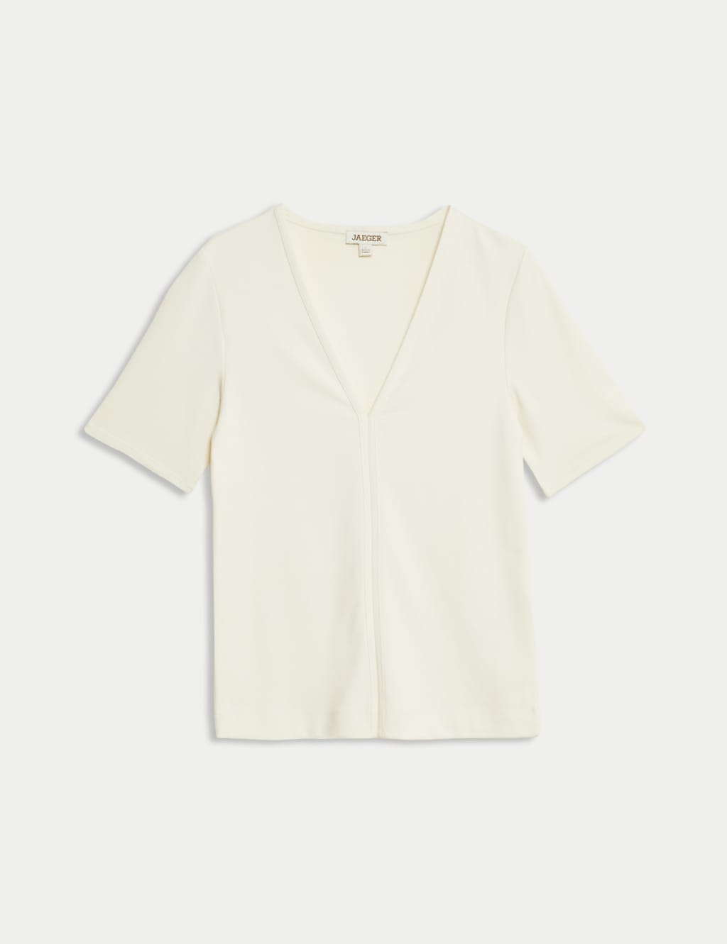 Cotton Modal Blend Jersey V-Neck Top 2 of 6
