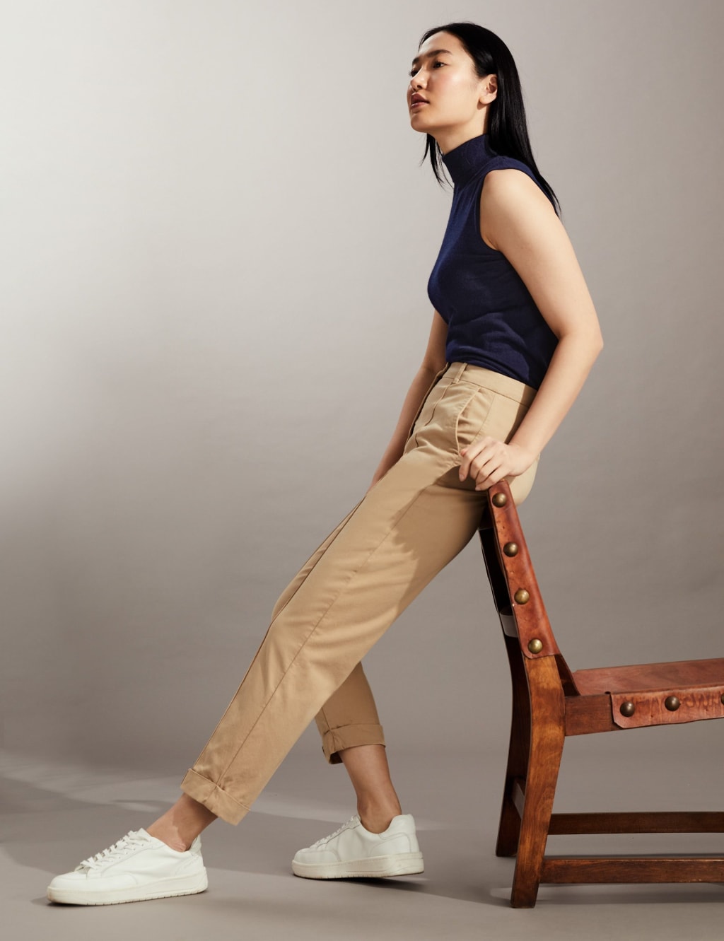 Slim Fit Cropped Chinos JAEGER M S