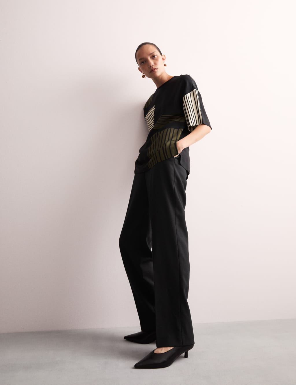 Pure Wool Straight Leg Trousers 4 of 8