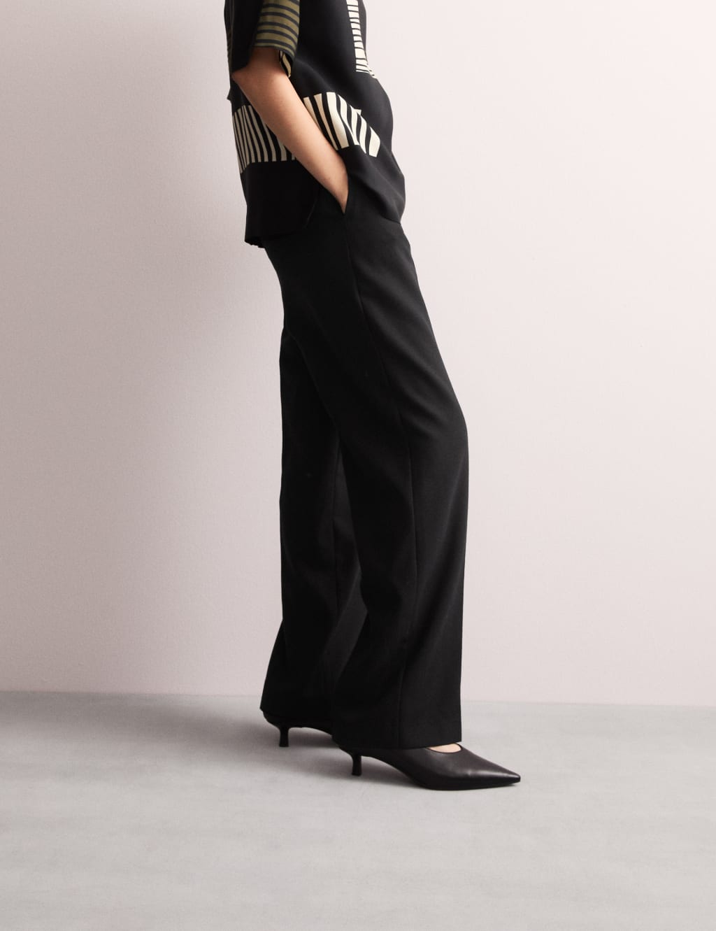 Pure Wool Straight Leg Trousers 5 of 8