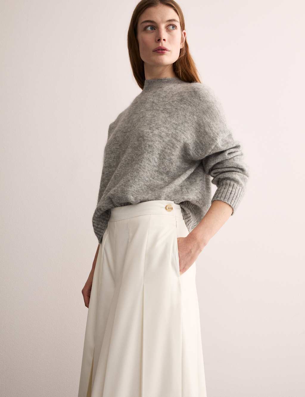 Wide Leg Culottes with Wool | JAEGER | M&S