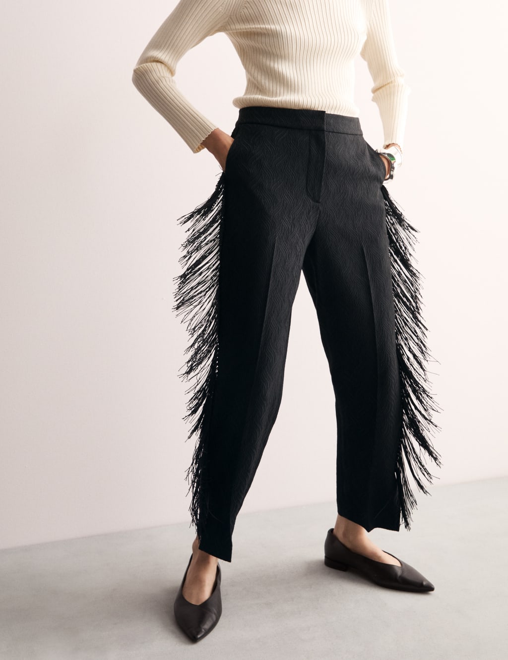 Jacquard Trousers | JAEGER | M&S IE