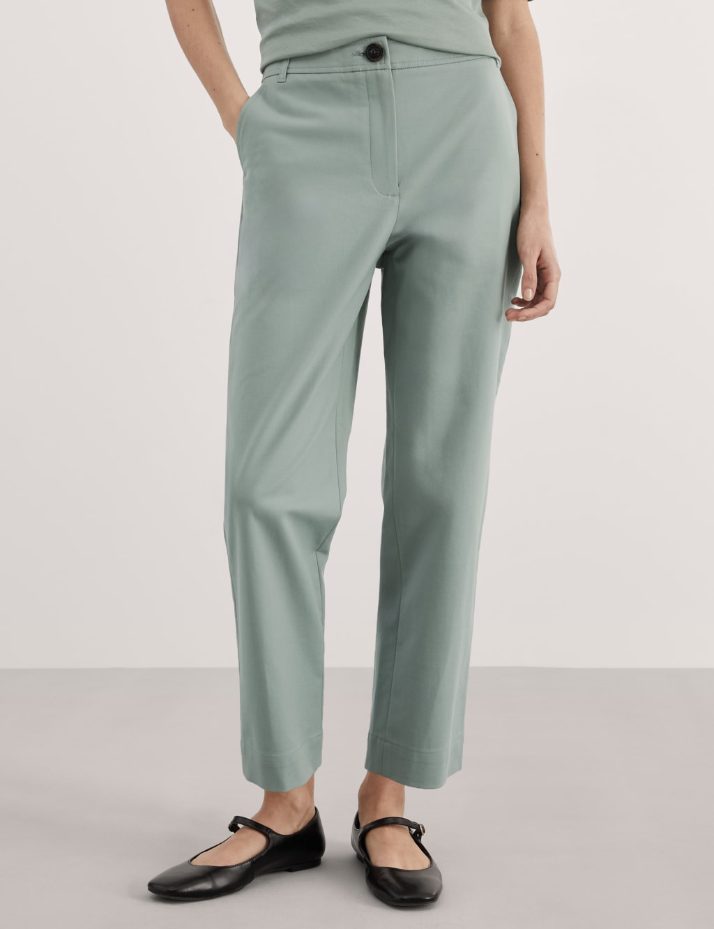 Cotton Stretch Ankle Grazer Chinos JAEGER M S