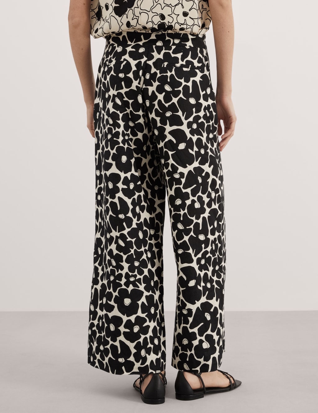 Pure Linen Floral Wide Leg Culottes 6 of 6