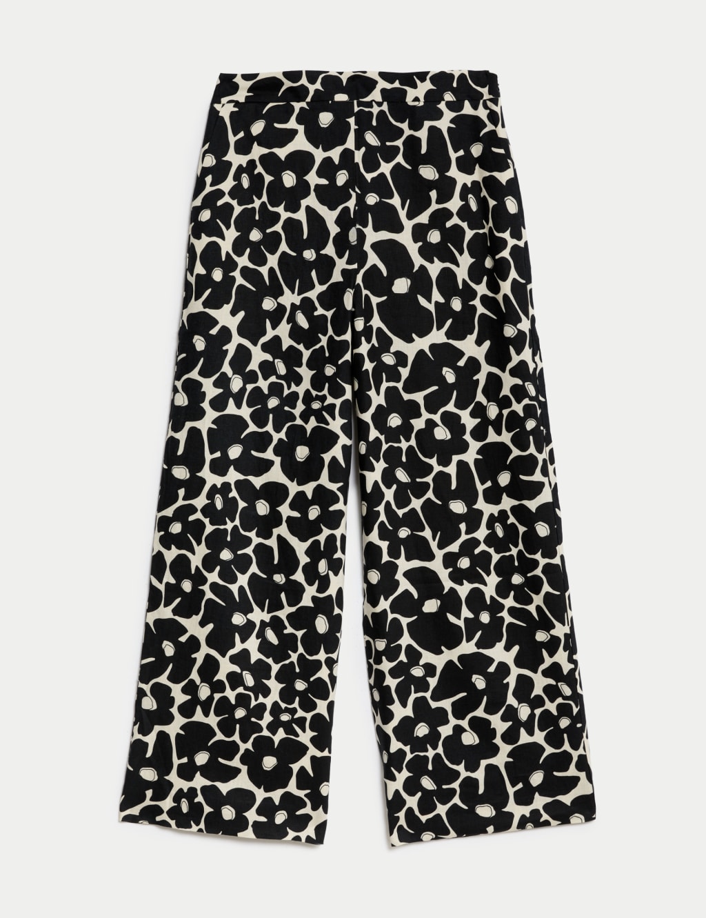 Pure Linen Floral Wide Leg Culottes 2 of 6