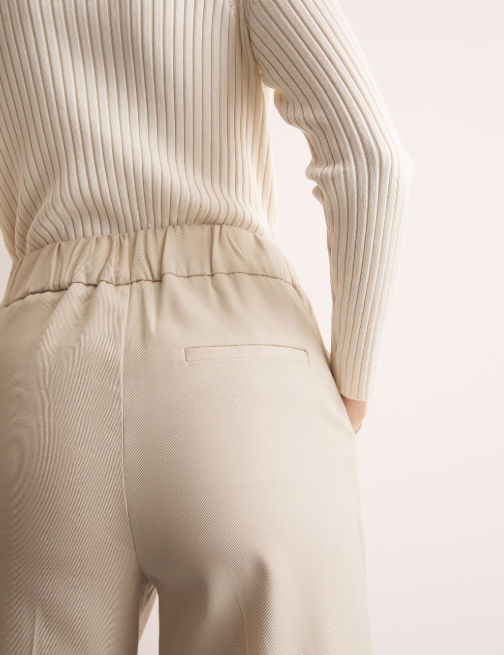 Elasticated Waist Tapered Trousers 3 of 6