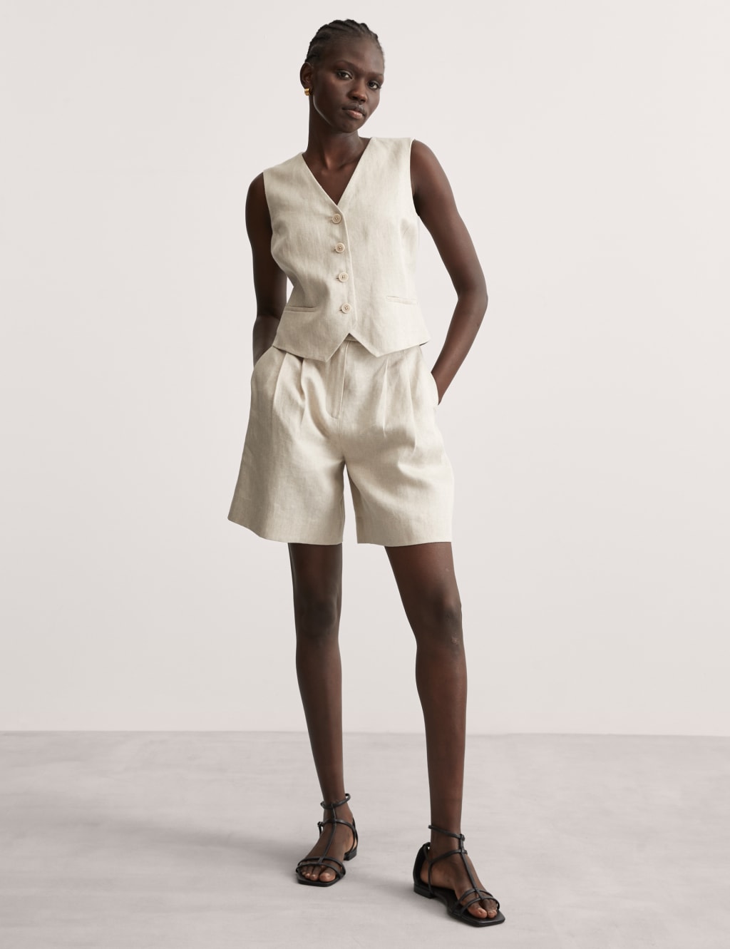 Bermuda shorts high waist hot sale