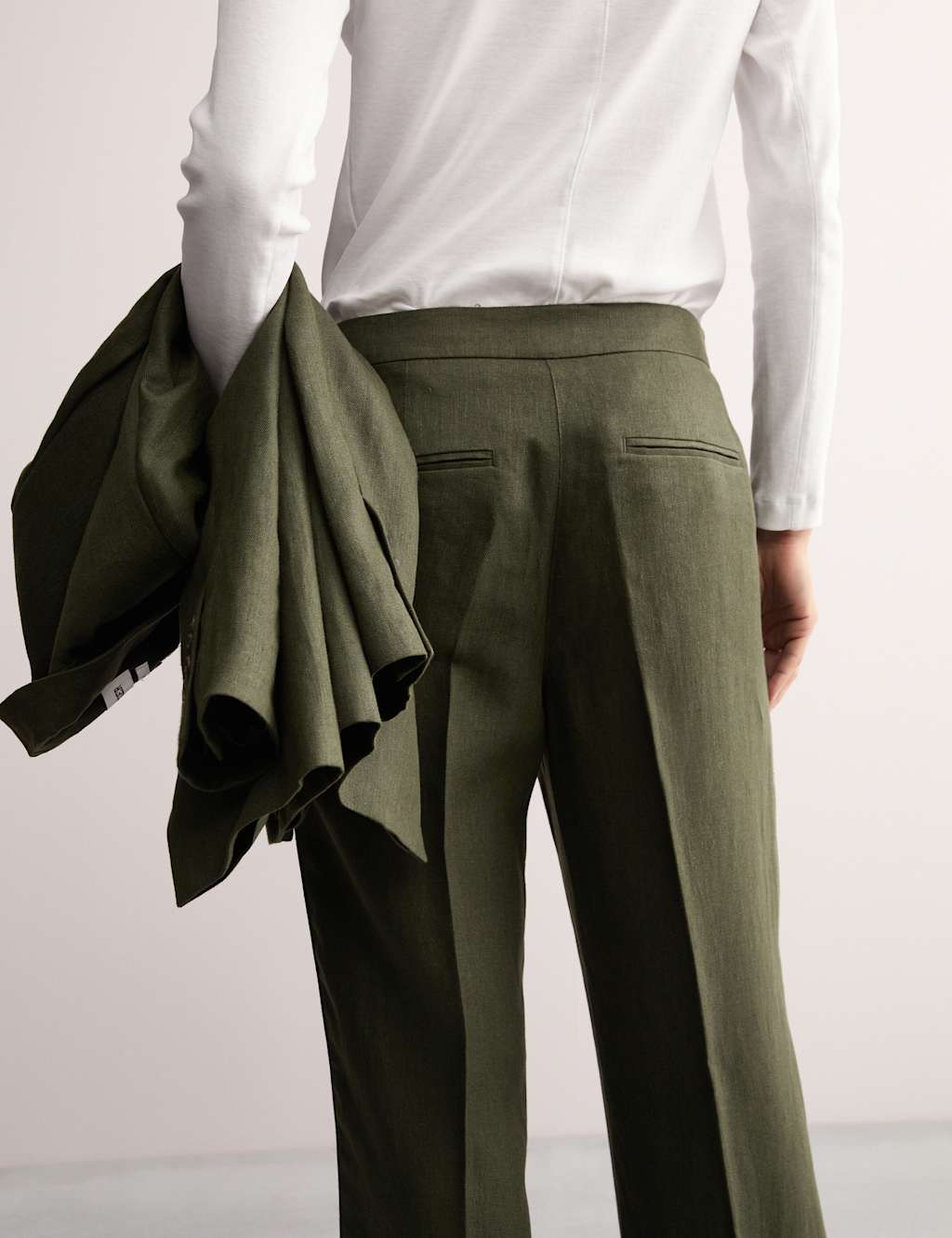 Pure Linen Straight Leg Trousers 5 of 6