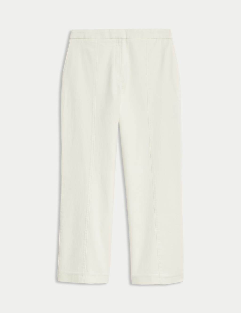Denim Smart Pintuck Straight Leg Trousers 2 of 8