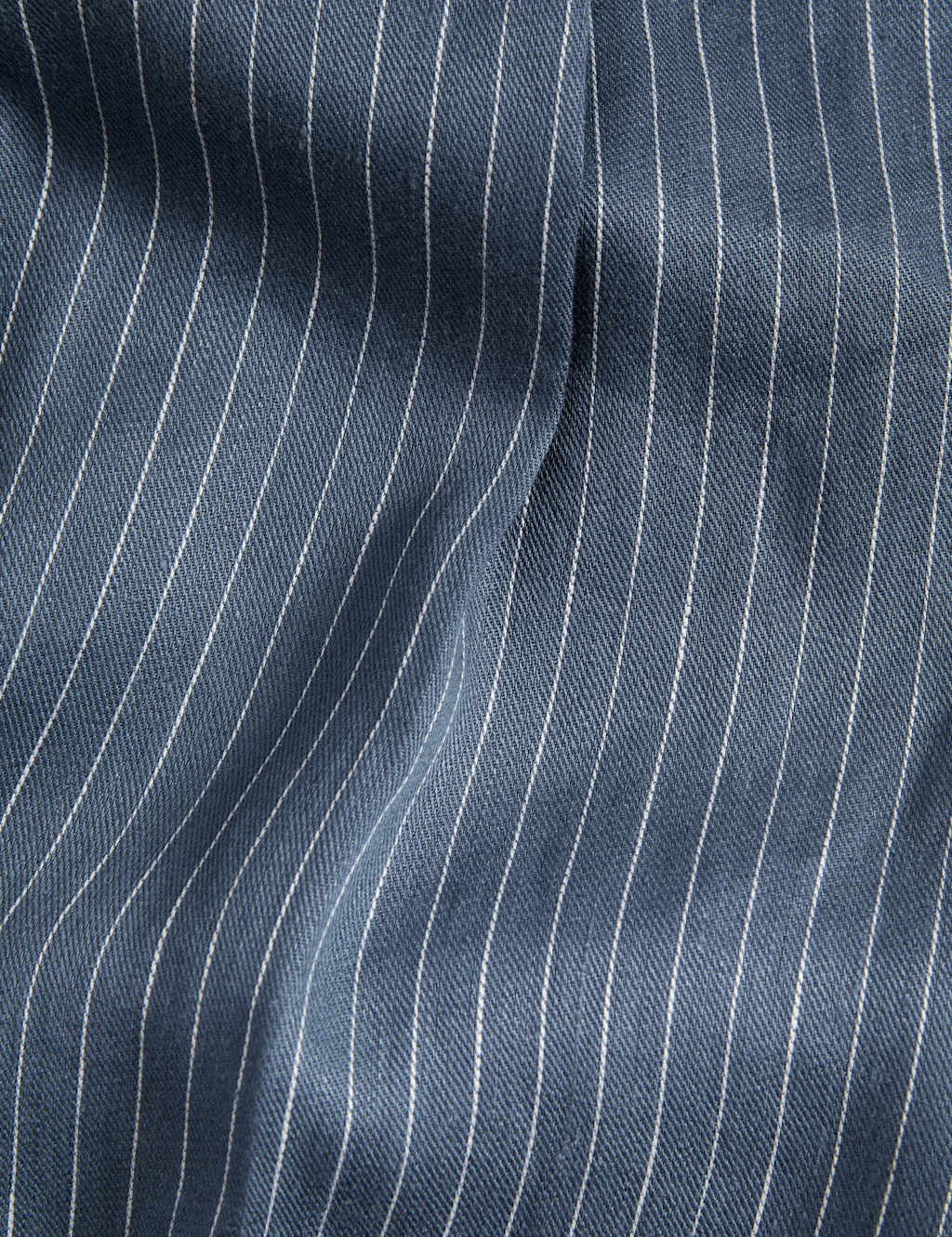 Pure Linen Pinstripe Belted Tapered Trousers 6 of 9
