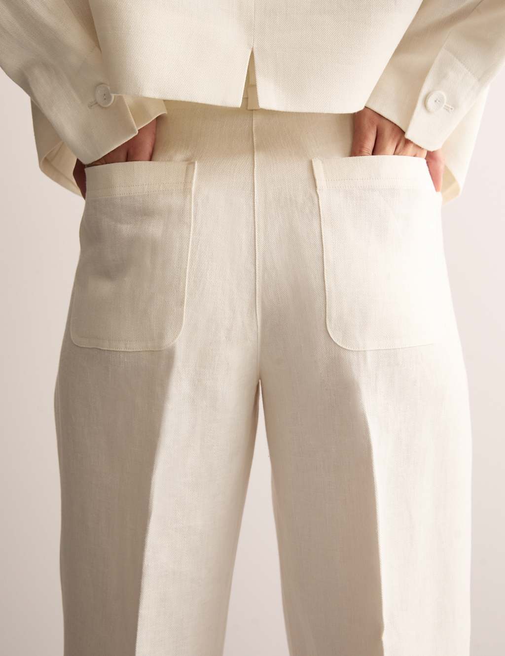 Pure Linen Pleat Front Tapered Trousers 4 of 9
