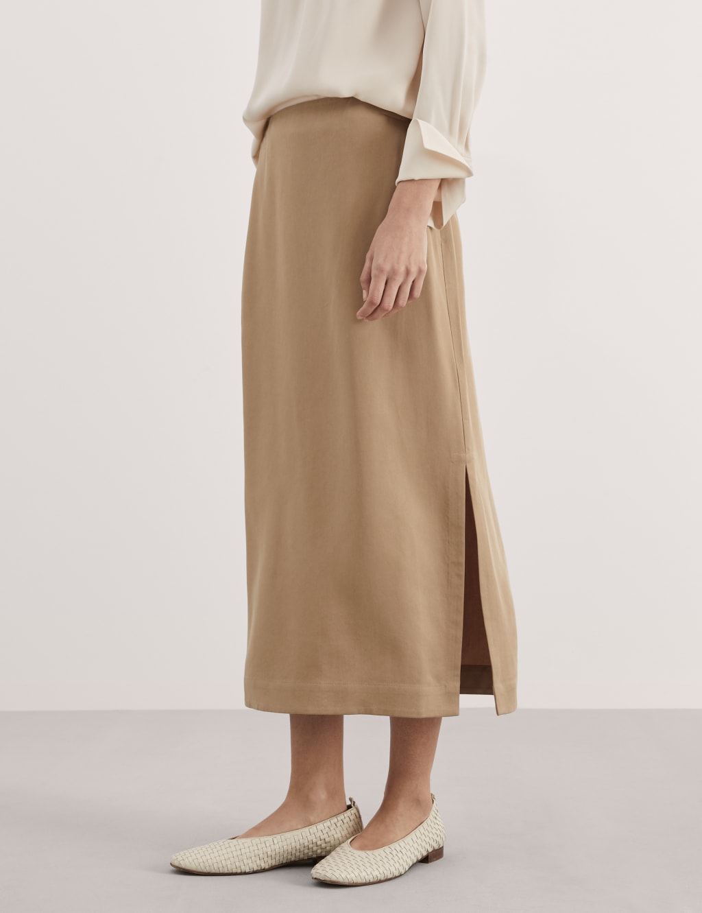Pure Lyocell™ Midi Column Skirt 2 of 4