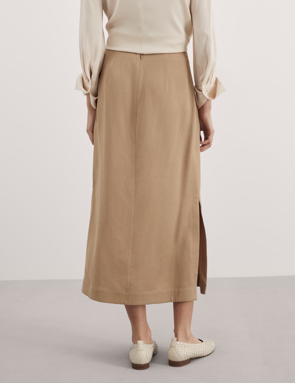 Pure Lyocell™ Midi Column Skirt 4 of 4