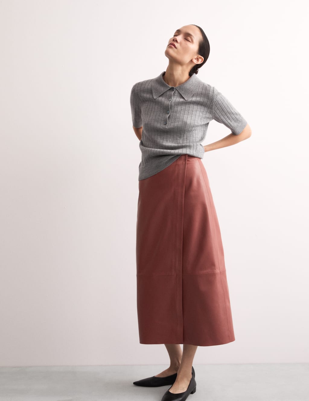 Wrap around skirt midi cheap
