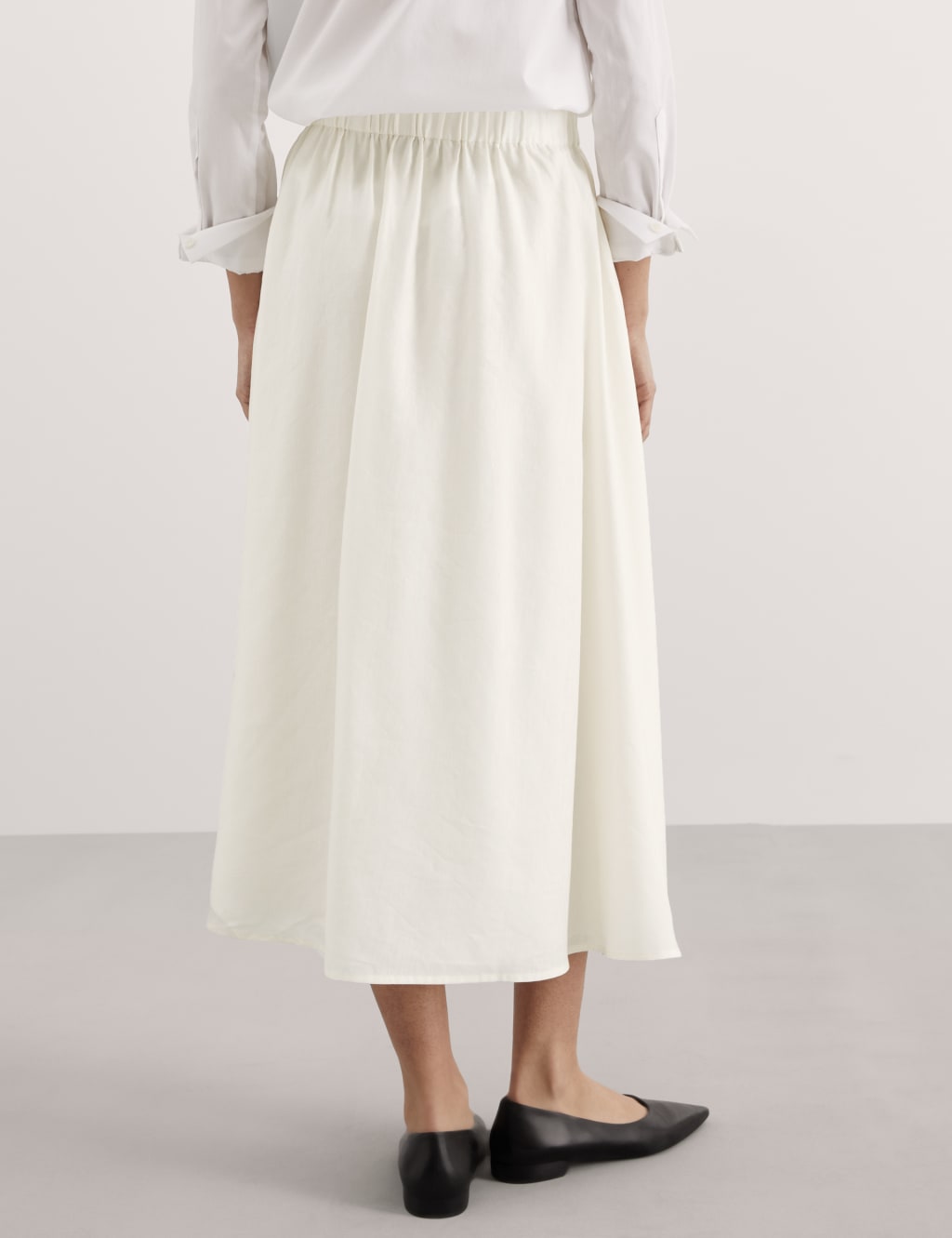 Cheap white linen skirt clearance