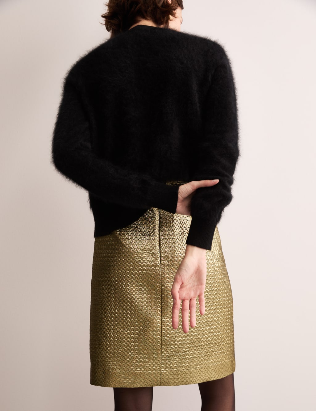 Jaeger gold sequin skirt store