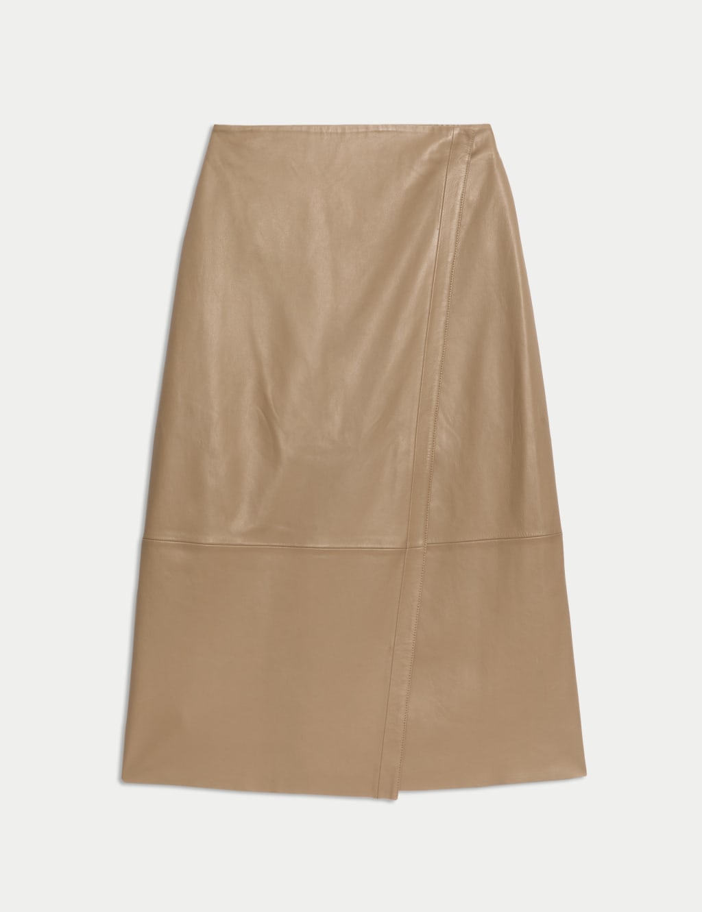 Leather Midi Wrap Skirt 2 of 7