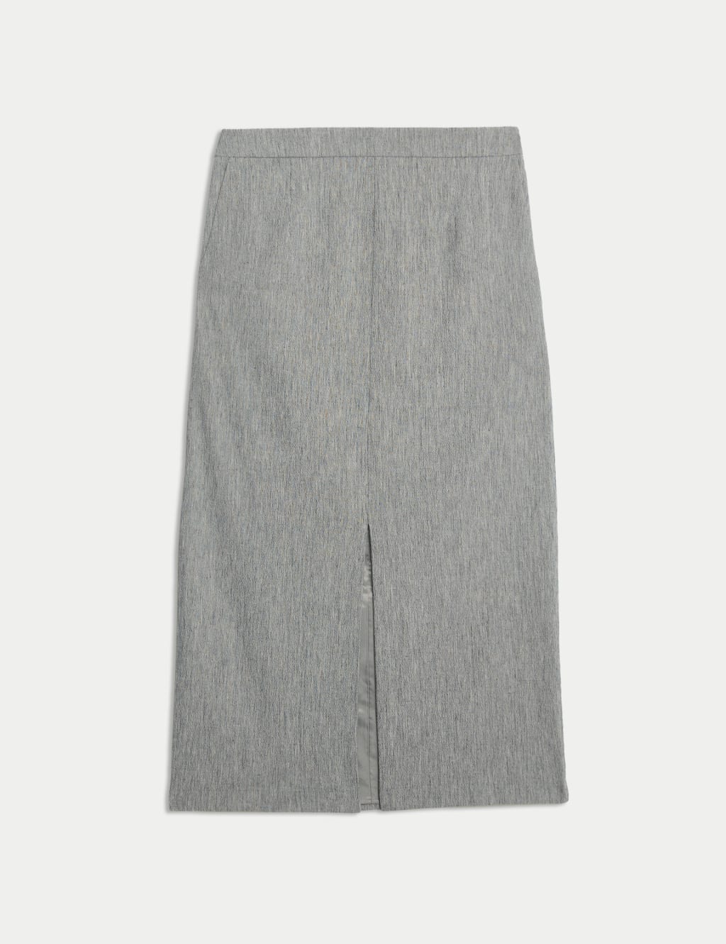Cotton Rich Midi Tailored Skirt with Linen 2 of 6