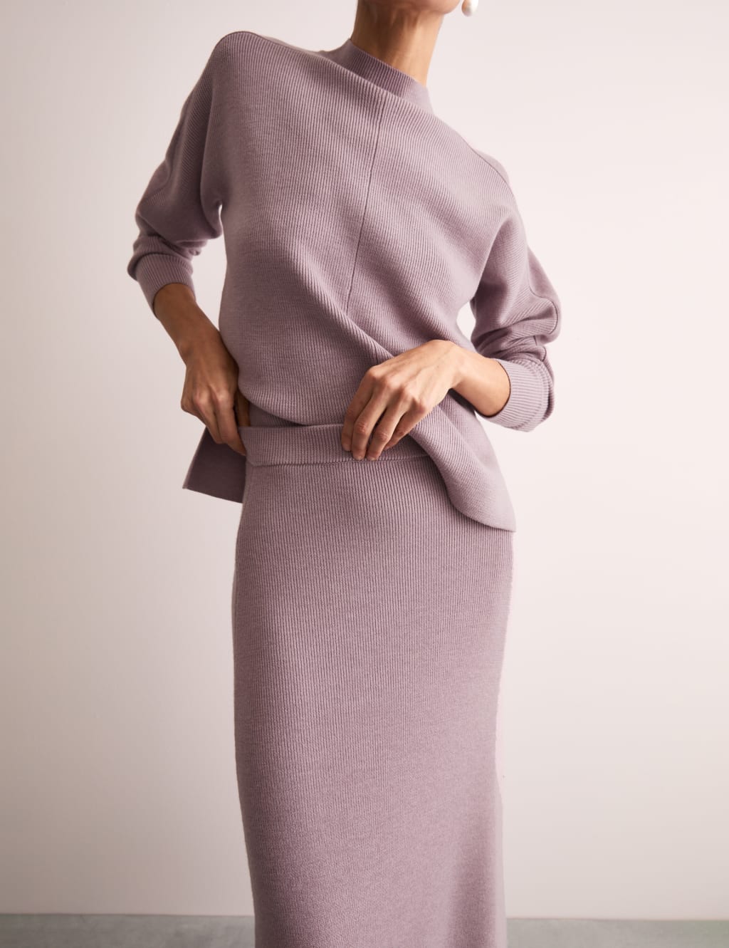 Pure Wool Knitted Midi Column Skirt 6 of 7