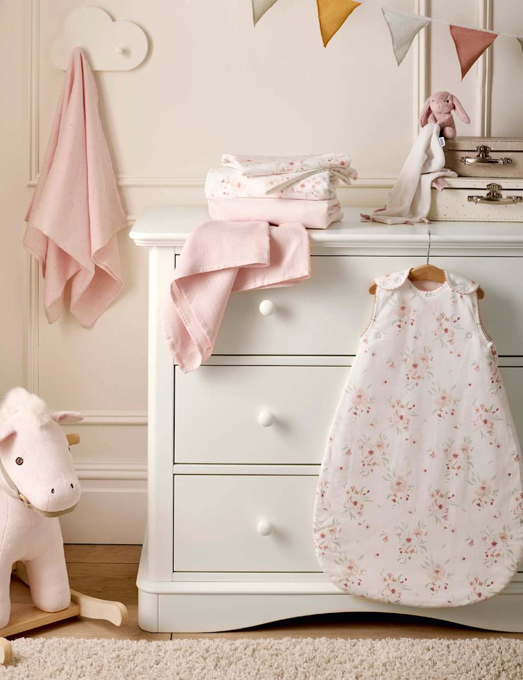 Pure Cotton Floral Sleeping Bag (0-6 Mths) 4 of 4