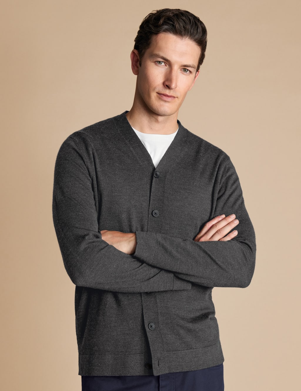 Pure Merino Wool V-Neck Cardigan 4 of 6