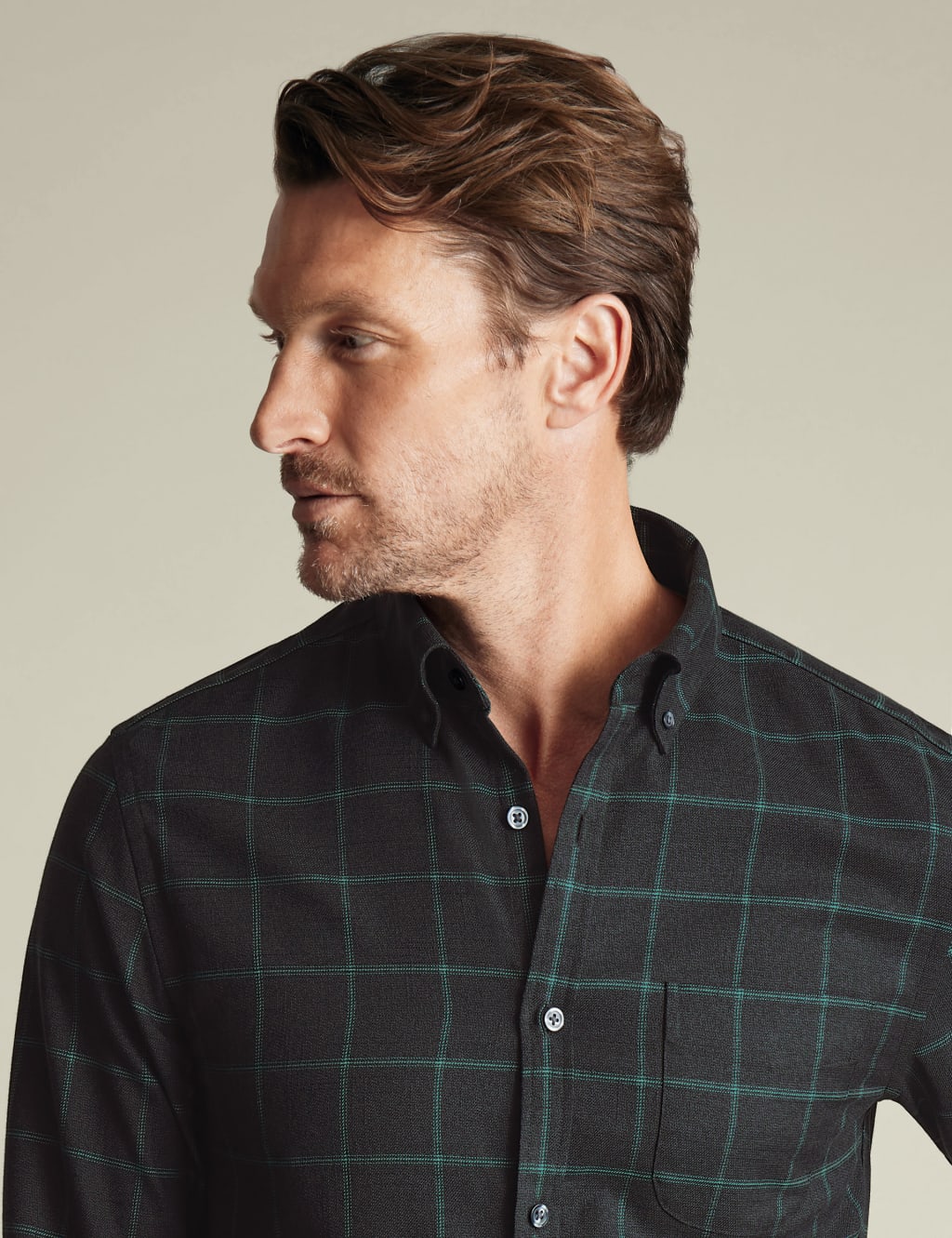 Slim Fit Easy Iron Pure Cotton Check Shirt 3 of 6