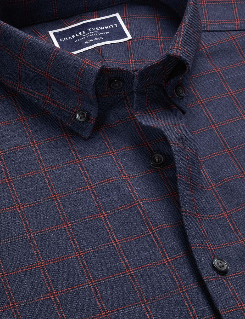Slim Fit Non Iron Pure Cotton Check Shirt 5 of 6
