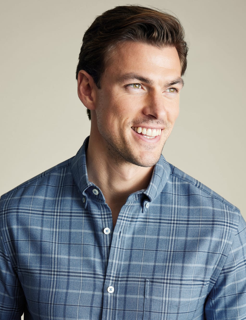 Slim Fit Non Iron Pure Cotton Check Shirt 3 of 6