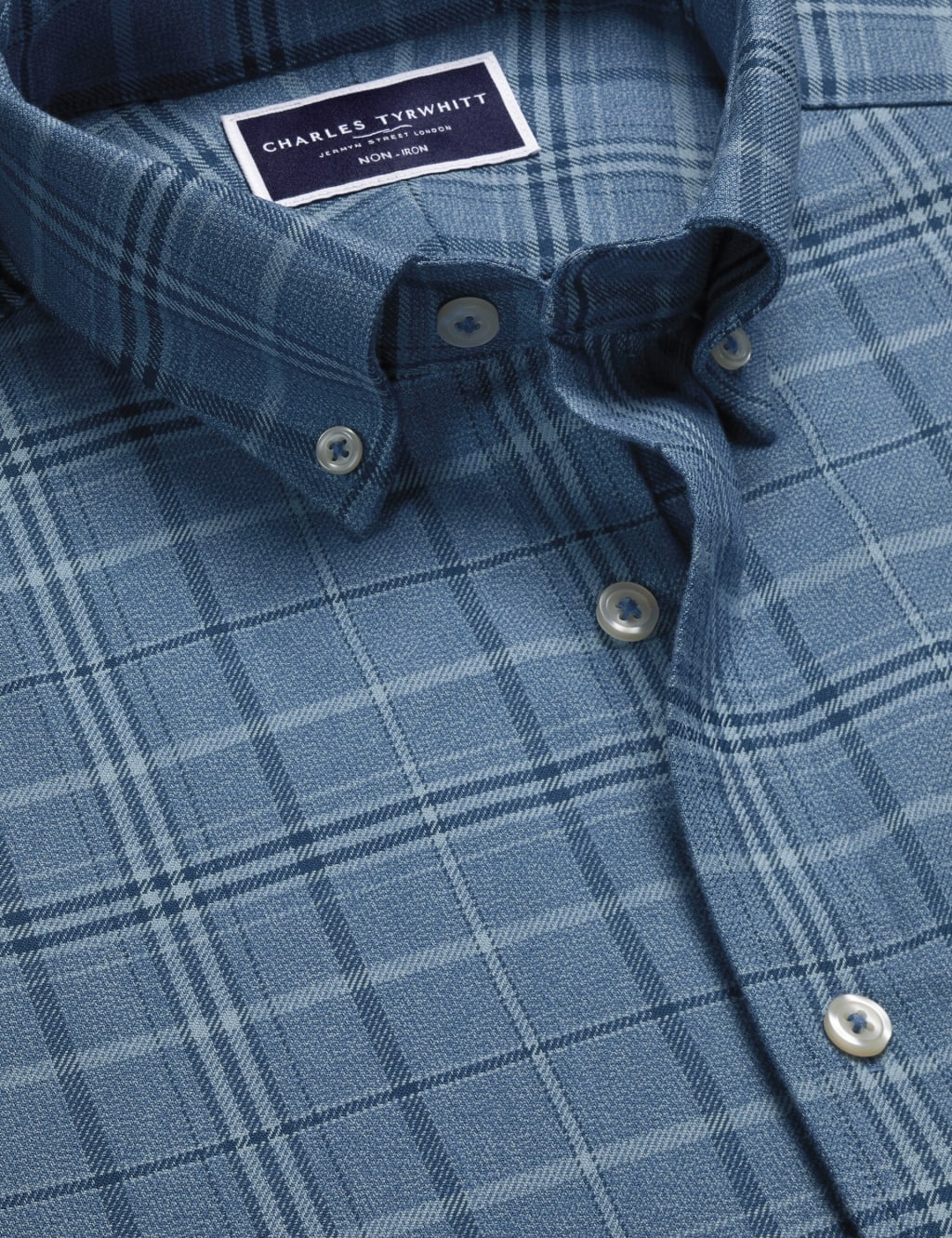 Slim Fit Non Iron Pure Cotton Check Shirt 5 of 6