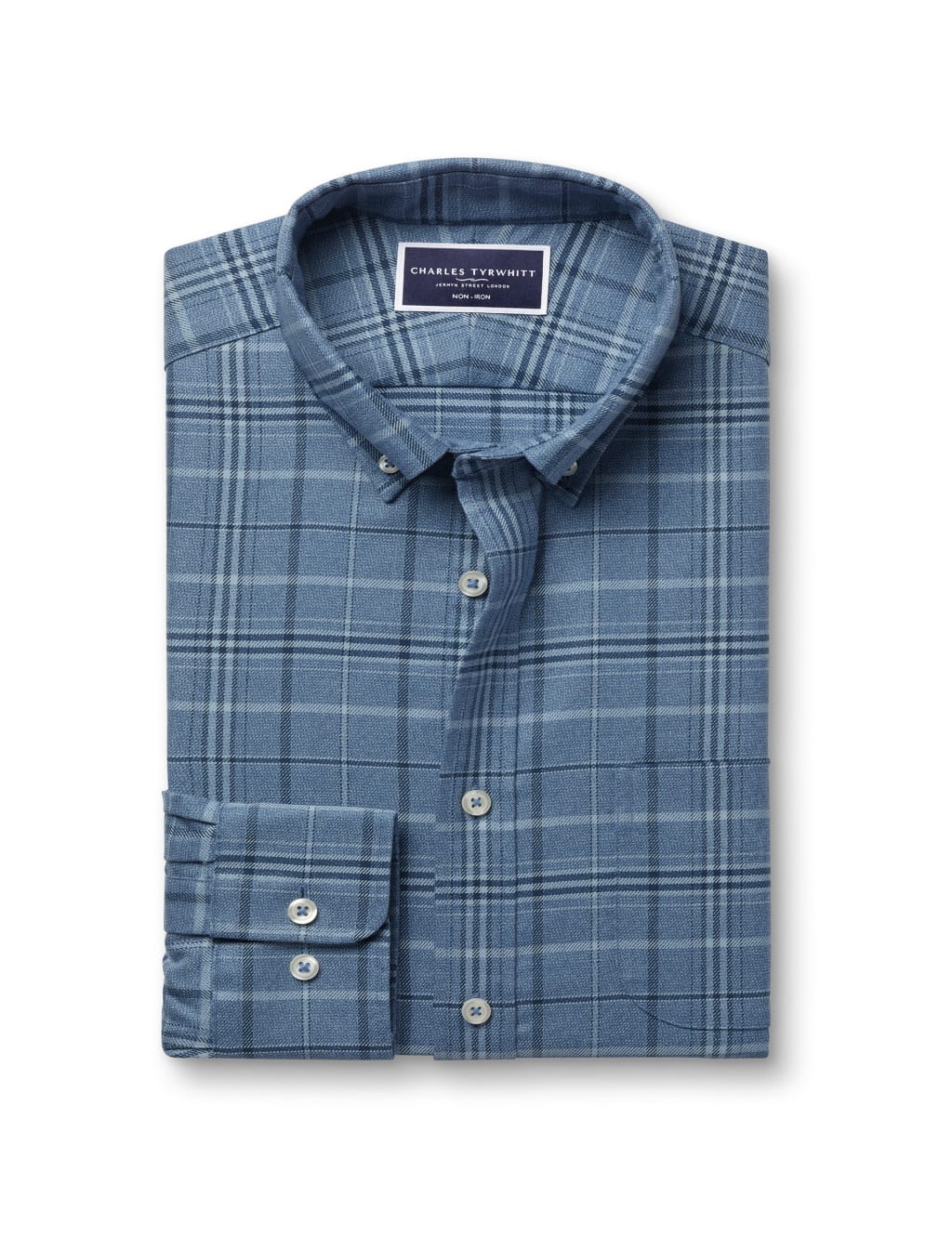 Slim Fit Non Iron Pure Cotton Check Shirt 2 of 6