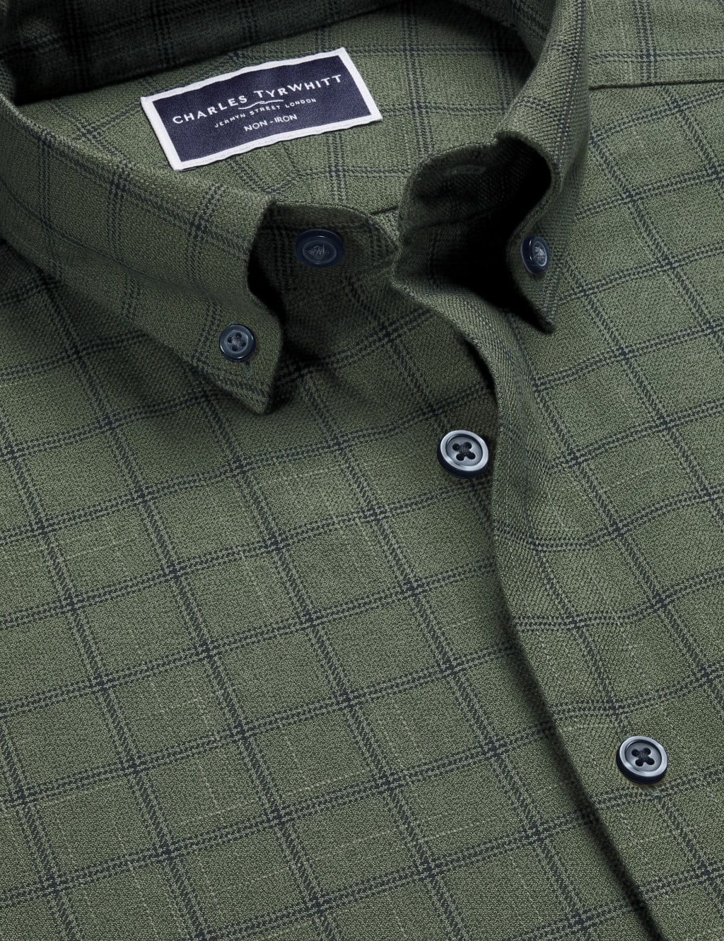 Slim Fit Non Iron Pure Cotton Check Shirt 5 of 6