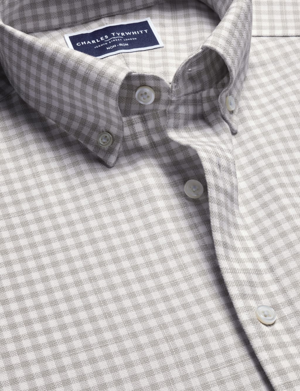 Slim Fit Non Iron Pure Cotton Gingham Shirt 5 of 6