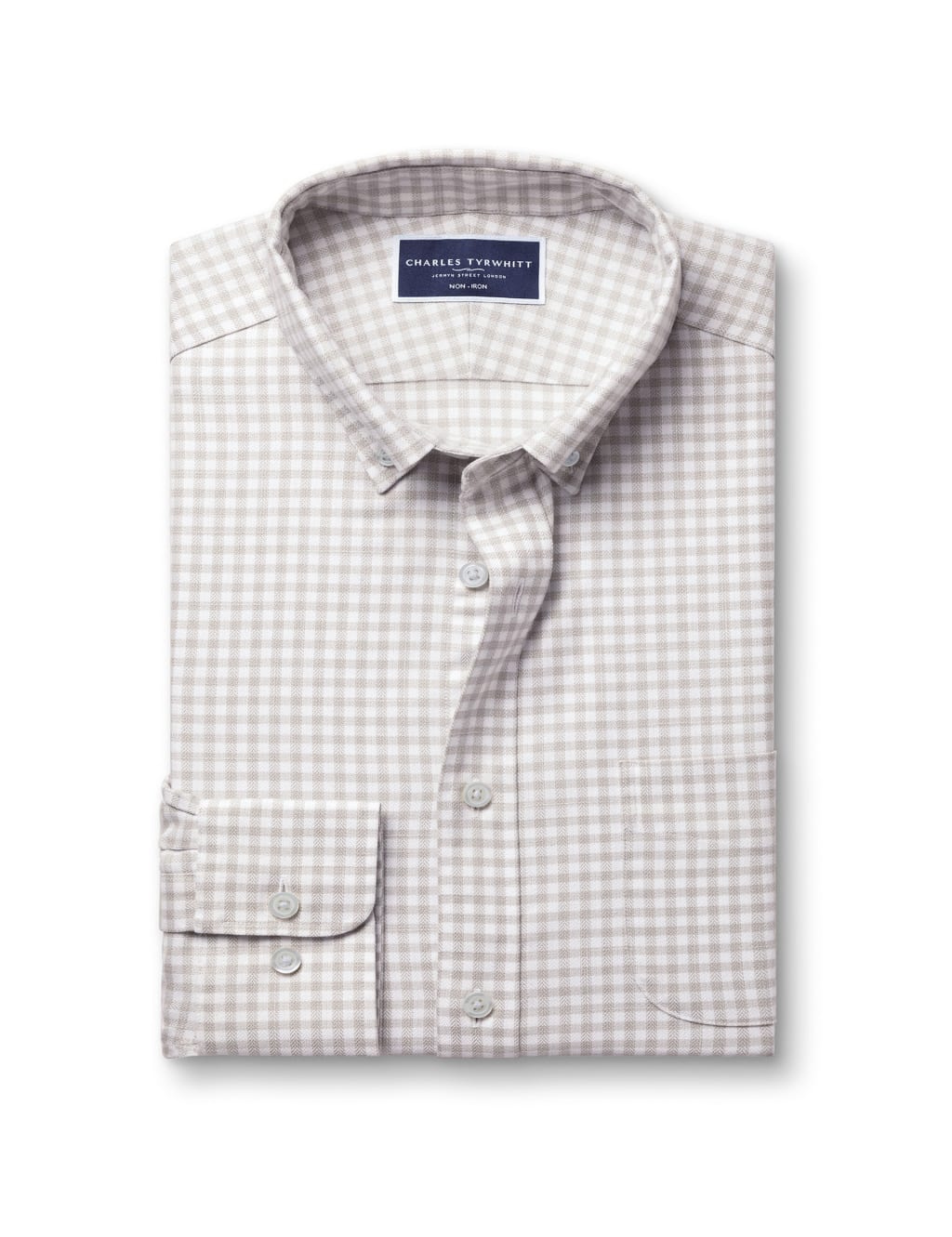 Slim Fit Non Iron Pure Cotton Gingham Shirt 2 of 6