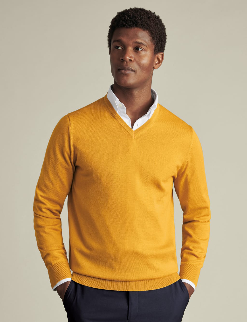 Pure Merino Wool V-Neck Jumper 1 of 5