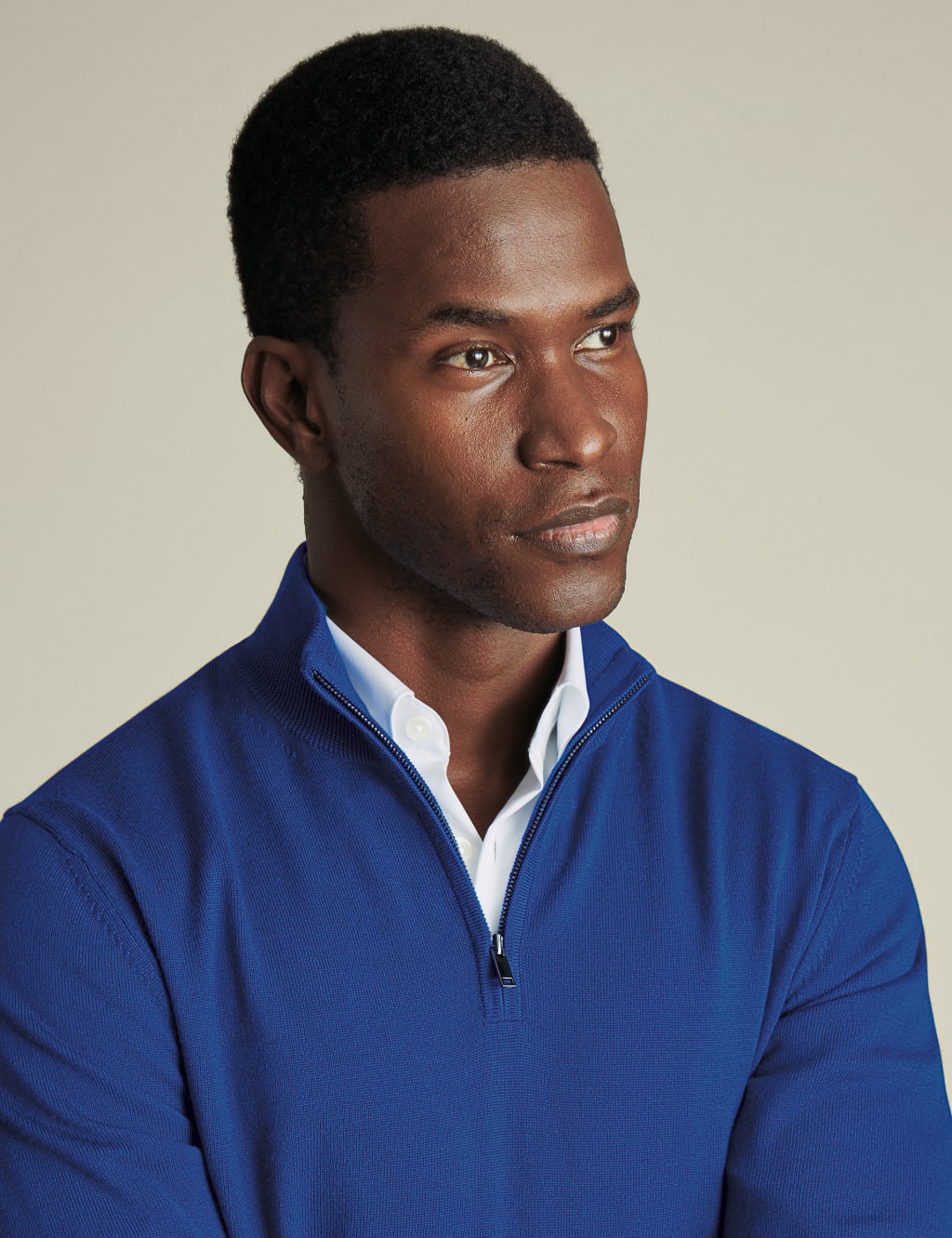 Pure Merino Wool Half Zip Jumper 3 of 5