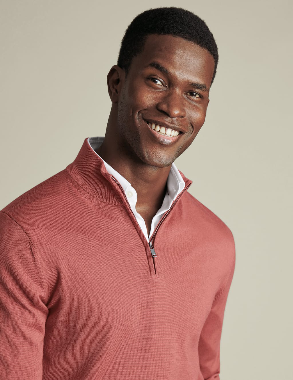 Pure Merino Wool Half Zip Jumper 3 of 5