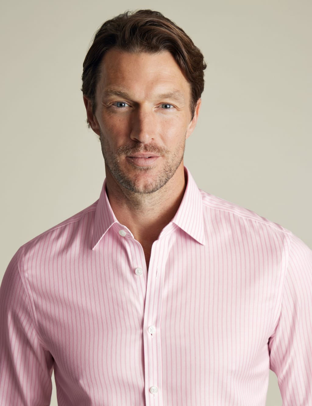 Slim Fit Non-Iron Pure Cotton Striped Shirt 3 of 6
