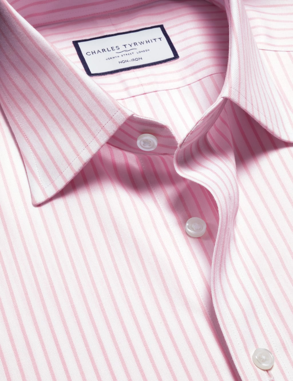 Slim Fit Non-Iron Pure Cotton Striped Shirt 5 of 6