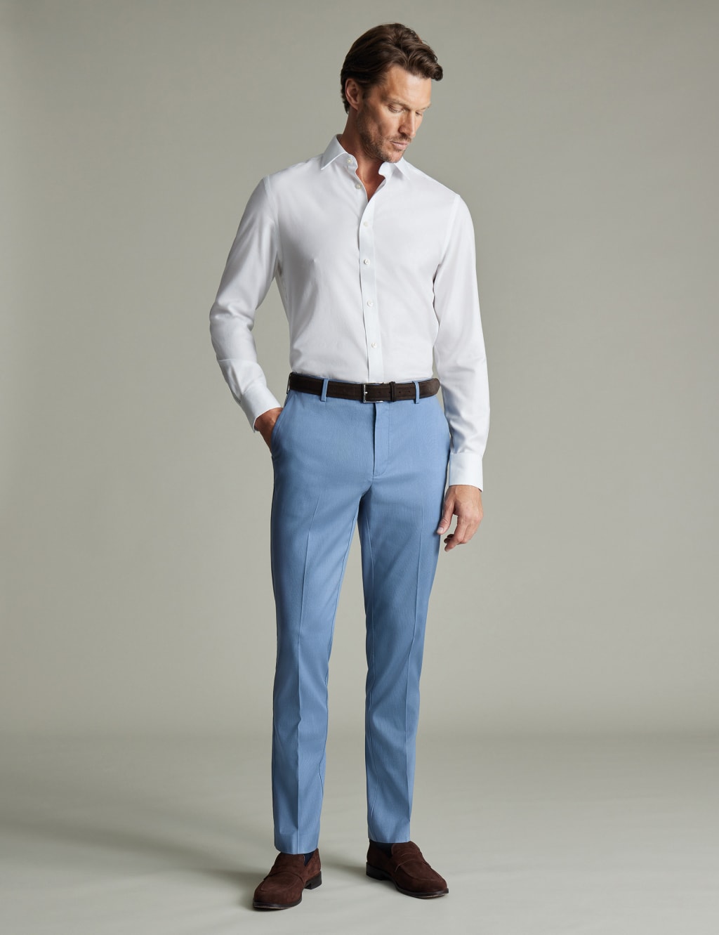 Slim Fit Smart Textured Stretch Chinos 1 of 4