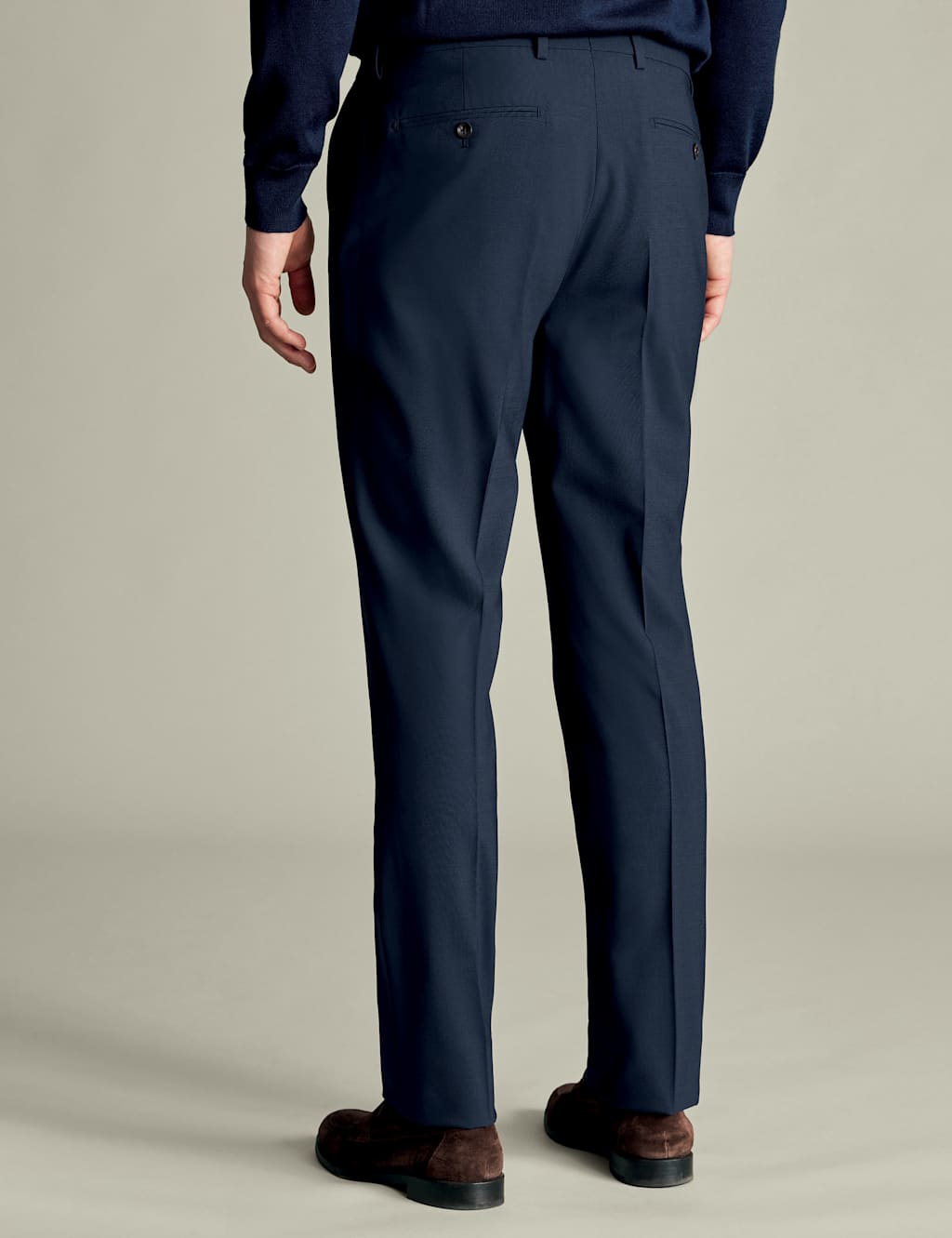 Regular Fit Wool Rich Stretch Suit Trousers 3 of 5