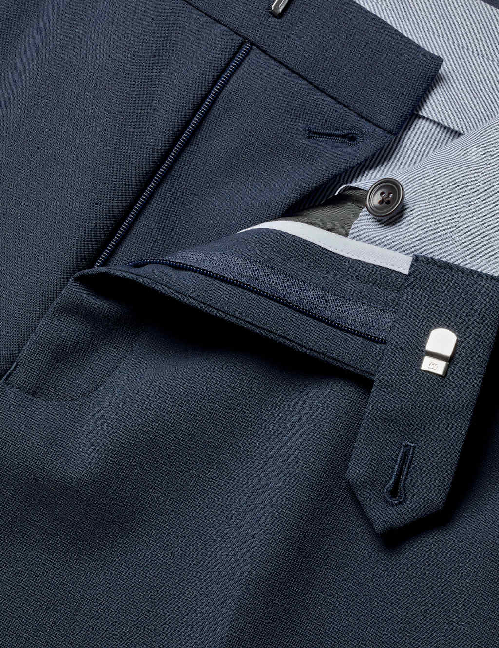 Regular Fit Wool Rich Stretch Suit Trousers 5 of 5