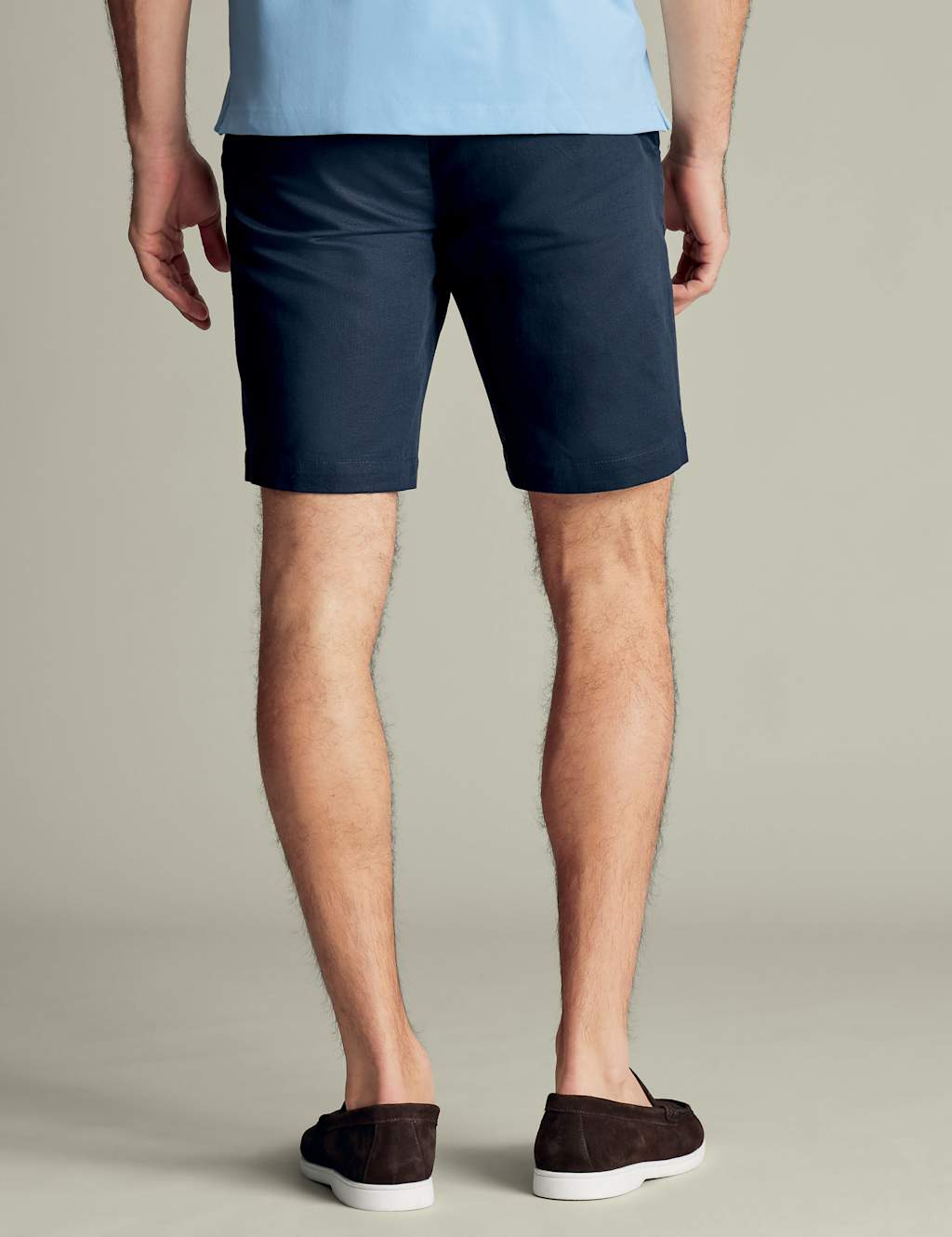 Linen Blend Flat Front Shorts 4 of 5