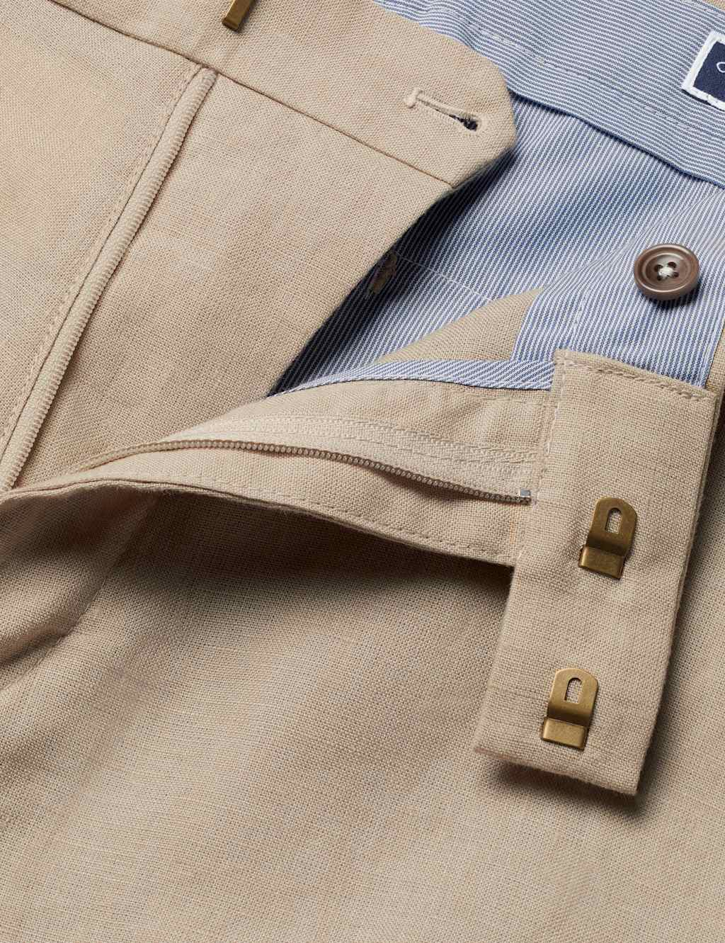 Pure Linen Flat Front Shorts 5 of 5
