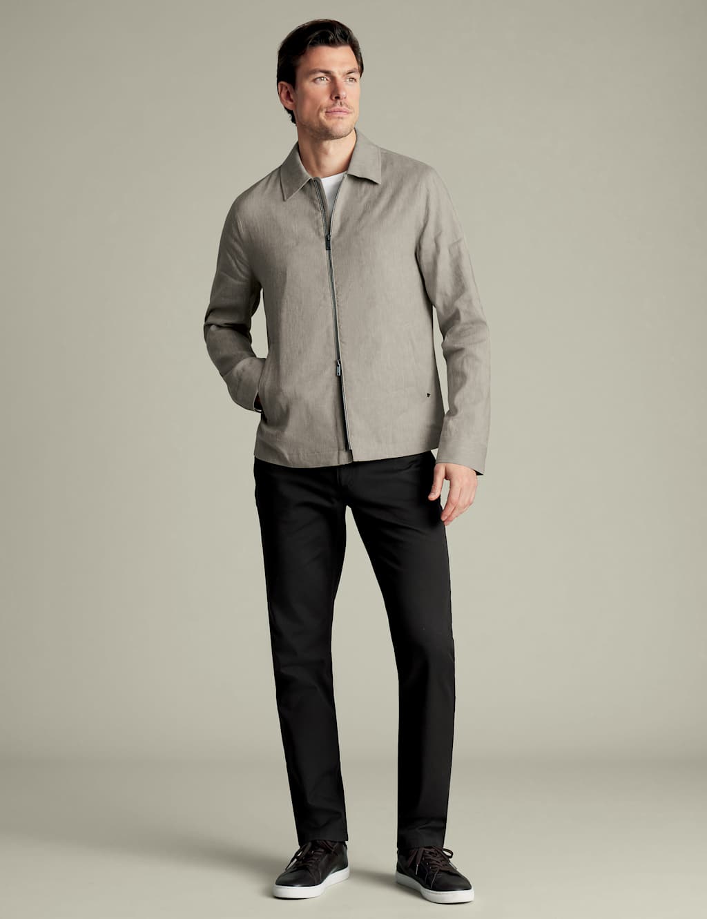 Linen Rich Stretch Harrington Jacket 2 of 5