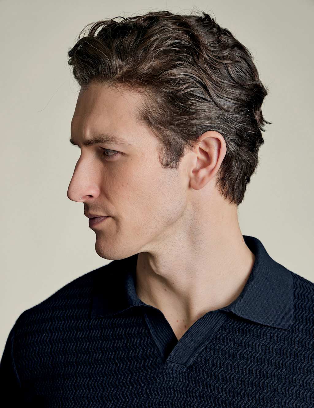 Pure Cotton Textured Knitted Polo Shirt 3 of 5