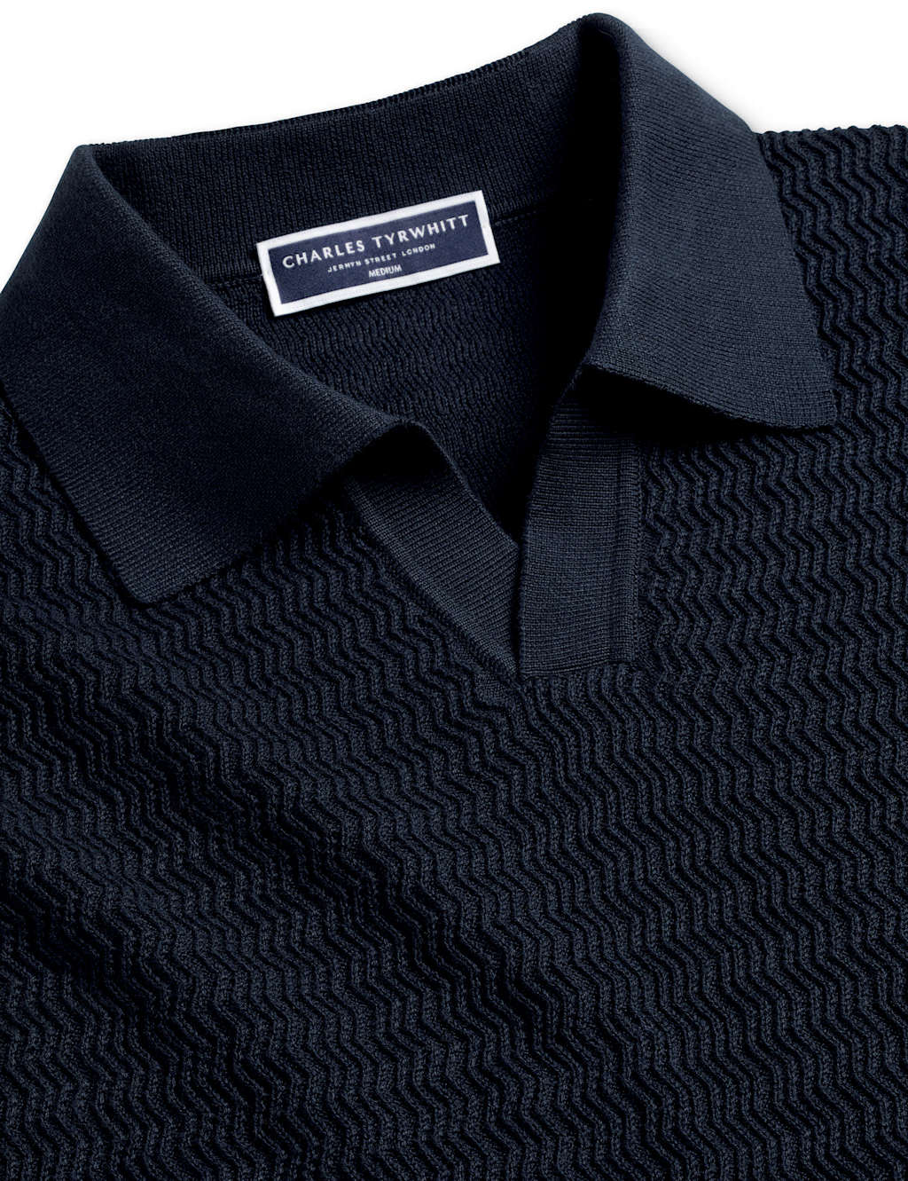 Pure Cotton Textured Knitted Polo Shirt 4 of 5