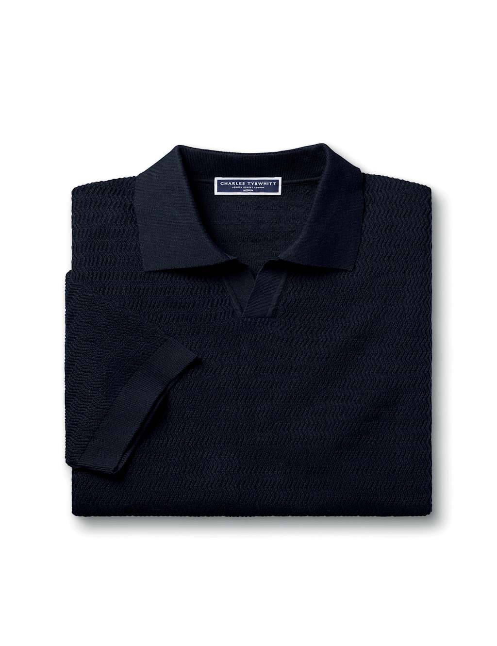 Pure Cotton Textured Knitted Polo Shirt 2 of 5