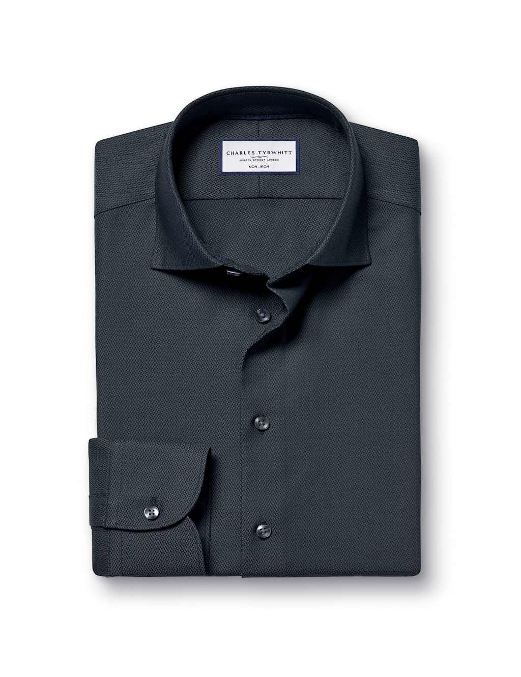 Non Iron Slim Fit Pure Cotton Stretch Shirt 2 of 5