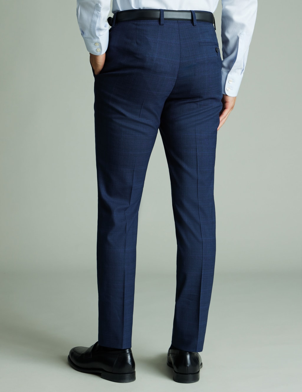 Slim Fit Wool Rich Check Suit Trousers 2 of 2
